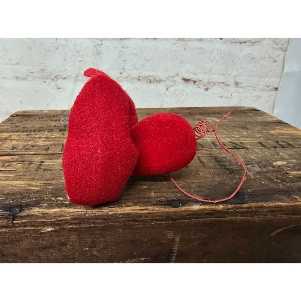 Vintage lot of Christmas Red Felt Mice 6 pc Lot - Picture 8 of 9
